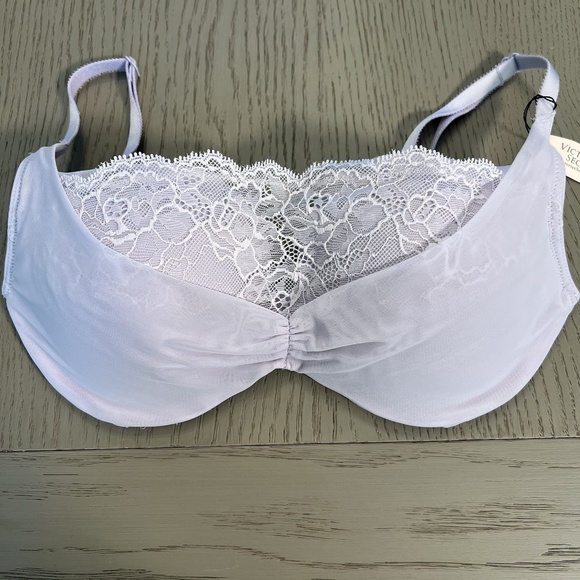 PINK Victoria's Secret Other - Victoria's Secret Lavender Lace Push Up Bra Size 32D Adjustable Straps on Back